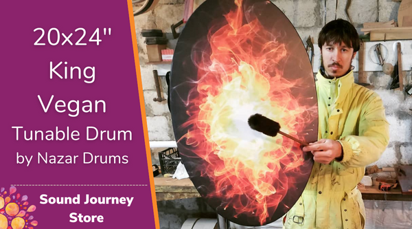 19" x 32" King Vegan Tunable Hand Drum and Bag