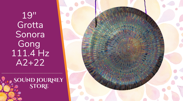 19" Grotta Sonora Flower Power Handheld Gong 111.4 Hz A2+22