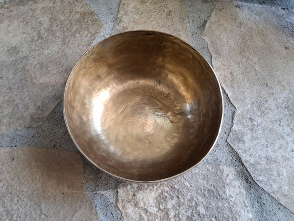 Bowl 871: 6.75" Antique Himalayan Singing Bowl 155 HZ D#3-6