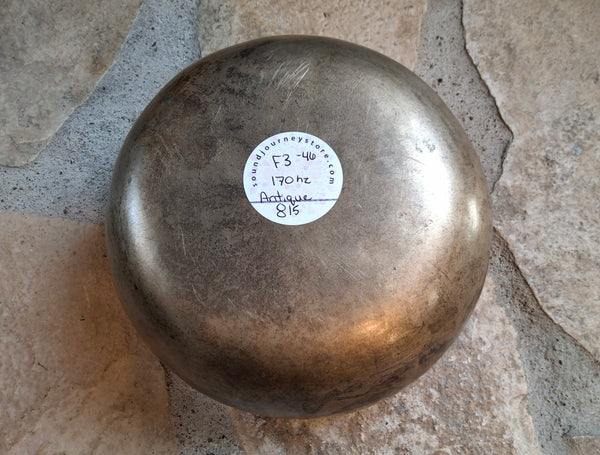 Bowl 815: 7" Antique Himalayan Singing Bowl 170 HZ F3-46