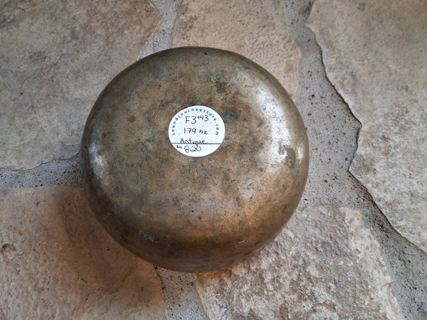 Bowl 820: 6.75" Antique Himalayan Singing Bowl 179 HZ F3+43