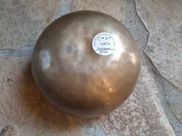 Bowl 802: 8" Vintage Himalayan Singing Bowl 138 HZ DC#3-7