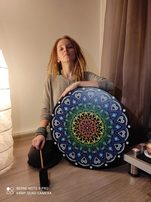 20" Healing Yantra Vegan Tunable Hand Drum