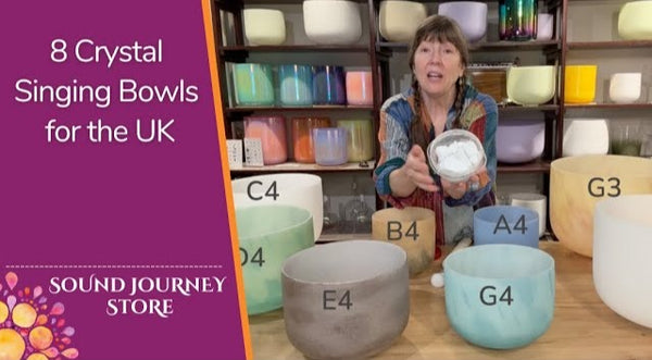 8 Crystal Singing Bowls for the UK