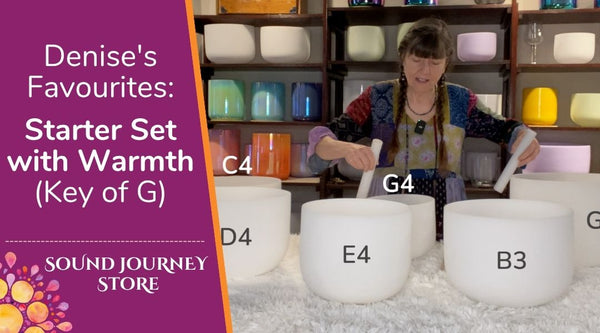 Key of G - Starter Set with B3 Adding Warmth - 6 Bowls G3 B3 C4 D4 E4 G4