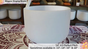 14" A3 Frosted Crystal Singing Bowl