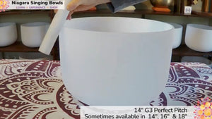 14" G3 Frosted Crystal Singing Bowl