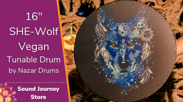 16" SHE-Wolf Vegan Tunable Hand Drum