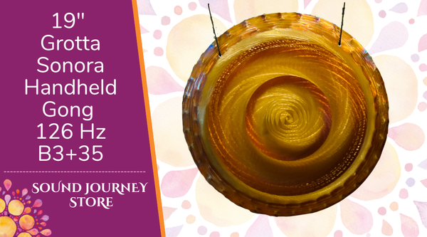 19" Grotta Sonora Handheld Gong 126 Hz B3+35
