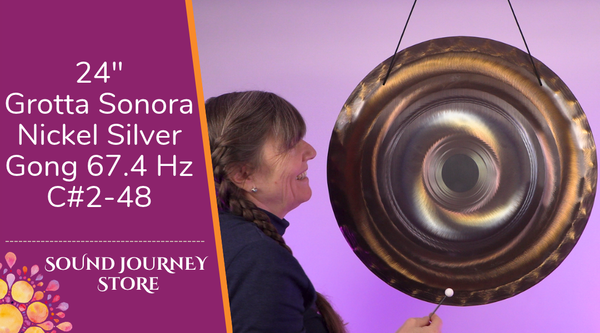 24" Grotta Sonora Nickel Silver Gong 67.4 Hz C#2-48
