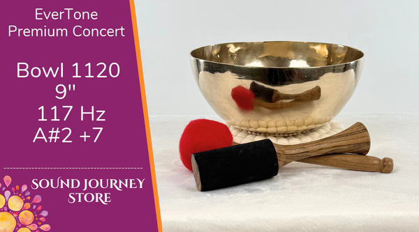 Bowl 1120: 9" Premium Concert Singing Bowl 114 Hz A#2 -38