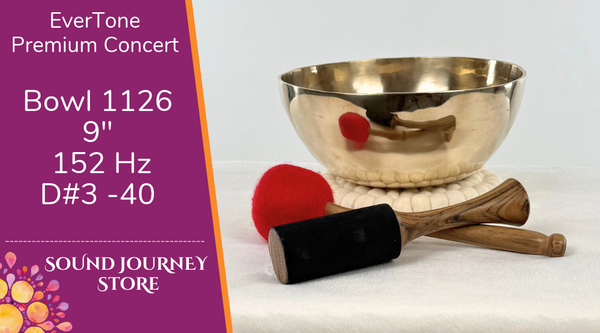 Bowl 1126: 9" Premium Concert Singing Bowl 152 Hz D#3 -40