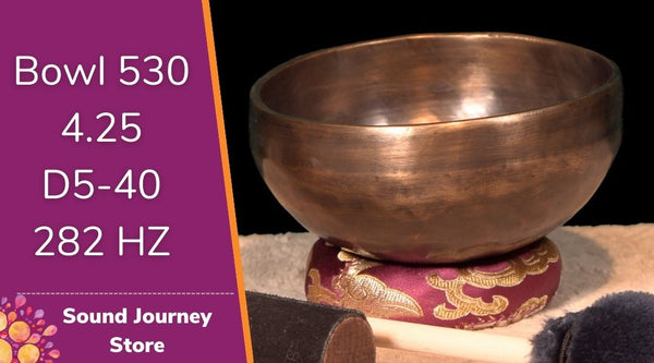 Bowl 530: 4.25" D5-40 Himalayan Singing Bowl 574 HZ