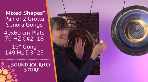 "Mixed Shapes" Pair of 2 Grotta Sonora Gongs