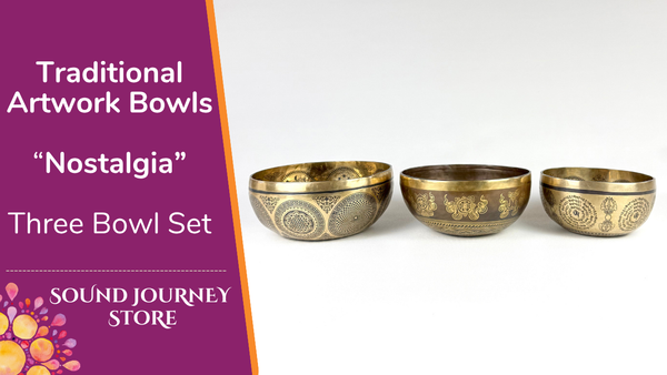 Traditional Artwork Bowls "Nostalgia" Three Bowl Set