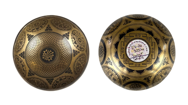Traditional Artwork Bowls "Forest" Four Bowl Set