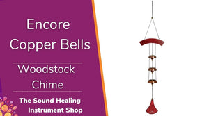 A stunning array of copper bells that ring brightly in the breeze.