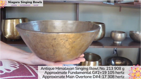 Bowl 213: G#2+19 Himalayan Singing Bowl 105 hz