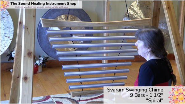 Large Swinging Wing Chime - SPIRAL - 9 Bar